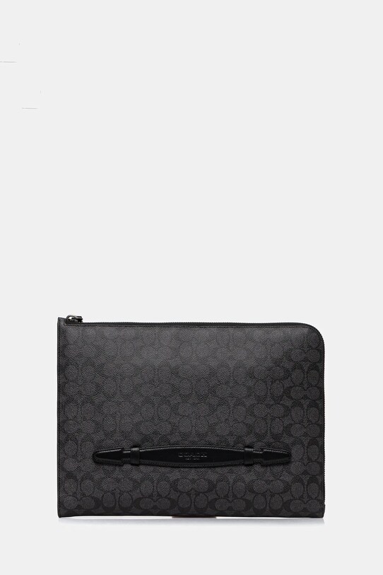 Кожаный чехол для ноутбука Coach серый CAN37