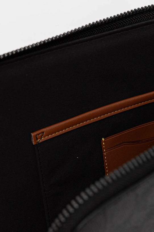 Coach pokrowiec na laptopa skórzany szary CAN37