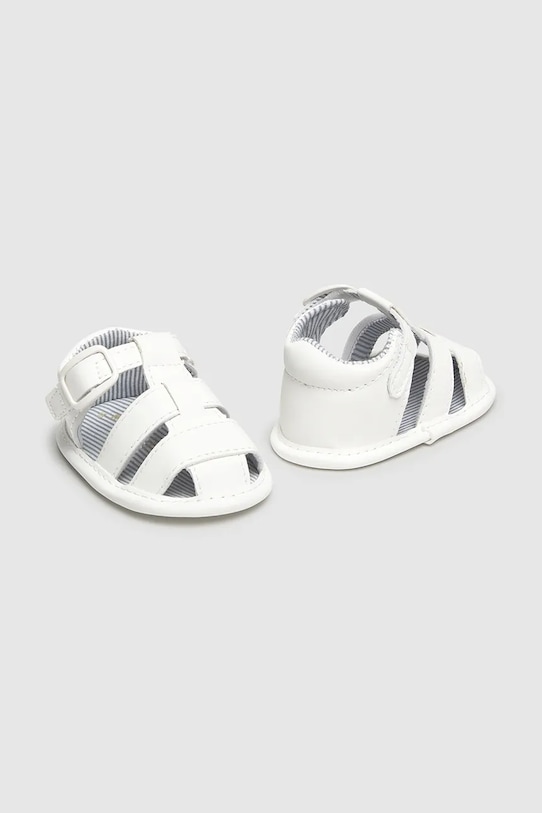 Cipele za bebe Mayoral Newborn imitacija zrnate kože bijela 9897.1L.Newborn.PPYH