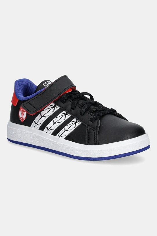 Детские кроссовки adidas GRAND COURT SPIDER-MAN имитация натуральной кожи чёрный JS0742
