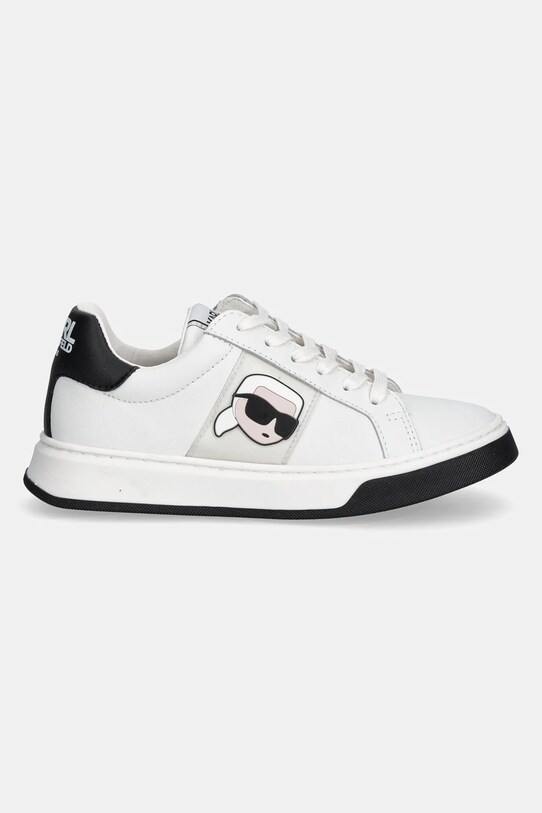 Karl Lagerfeld sneakersy skórzane dziecięce Z30380.30.35 biały SS25