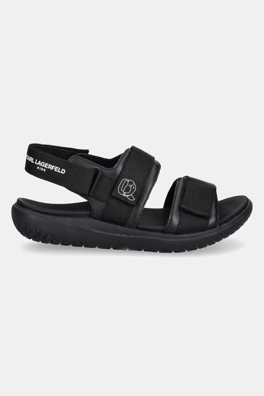 Παιδικά δερμάτινα σανδάλια Karl Lagerfeld Z30382.36.39 μαύρο SS25
