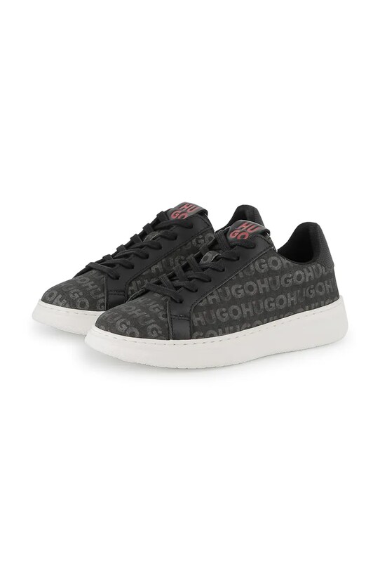 HUGO sneakersy dziecięce imitacja skóry licowej czarny G00427.36.40