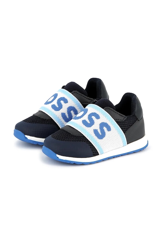 Otroške superge BOSS Zrnato usnje mornarsko modra J52157.22.30