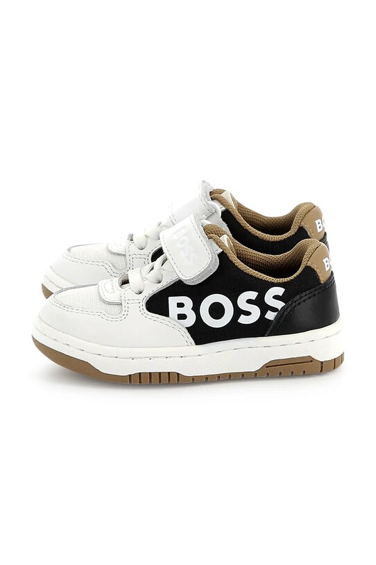 BOSS sneakersy skórzane dziecięce J52160.22.30 biały SS25