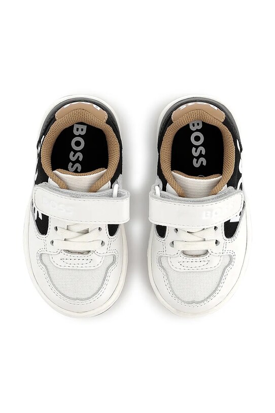 BOSS sneakersy skórzane dziecięce biały J52160.22.30