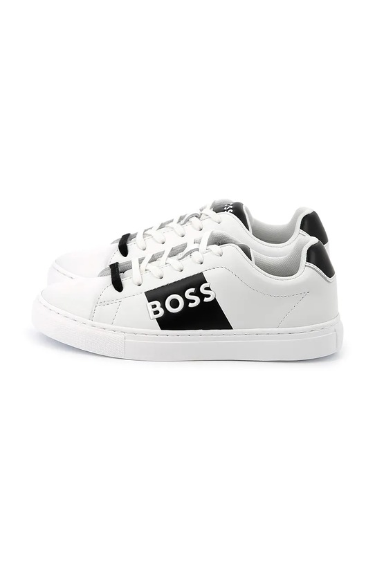 BOSS sneakersy skórzane dziecięce J51650.27.35 biały SS25