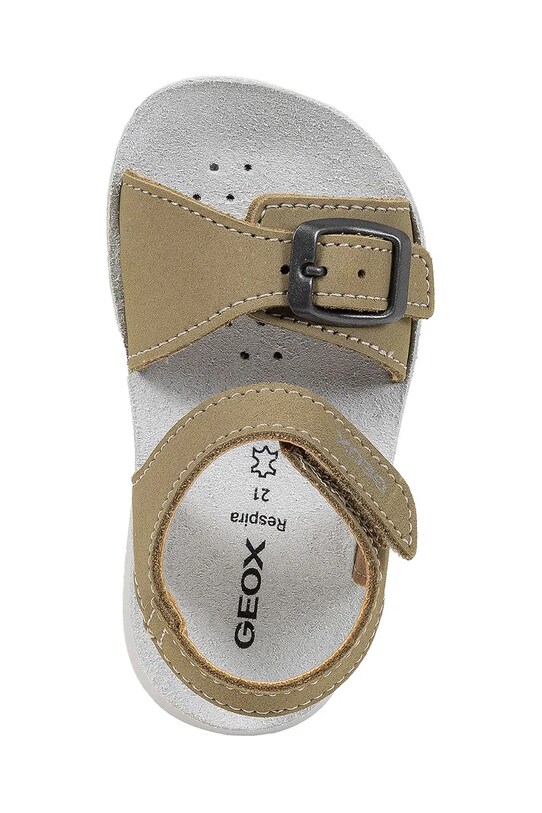 Geox sandale din piele pentru copii LIGHTFLOPPY B555SA.00032 verde