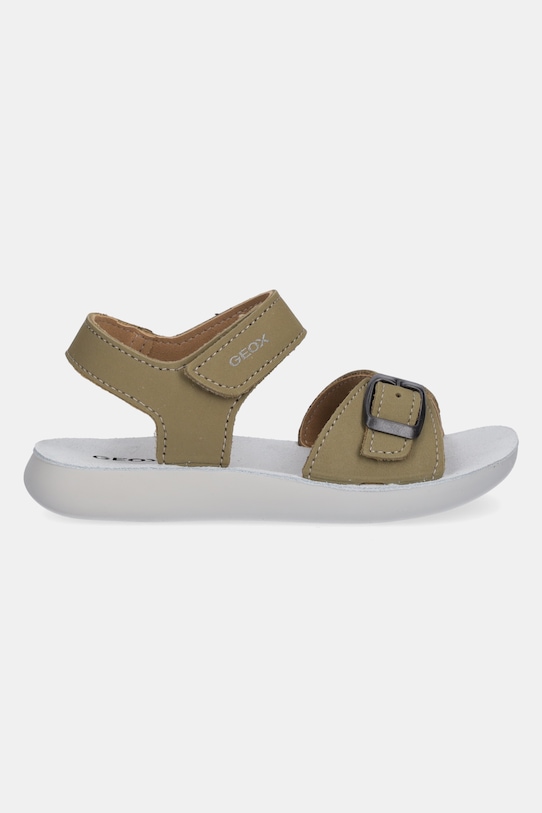 Dětské nubukové sandály Geox LIGHTFLOPPY J45GQD.00032.28.35 zelená SS25