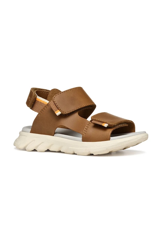 Geox sandale din piele pentru copii AIRADYUM maro J55F1B.0009B.24.27