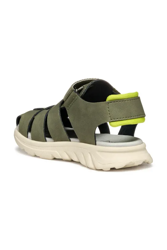 Geox sandale din piele pentru copii AIRADYUM verde J55F1D.0009B.24.27