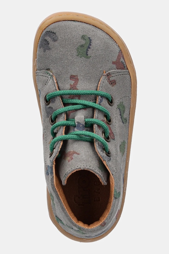 Froddo półbuty zamszowe dziecięce BAREFOOT FIRST STEP LACES szary G2130325.B.21.24