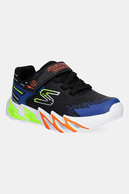 Detské tenisky Skechers FLEX-GLOW BOLT textilný čierna 400138L