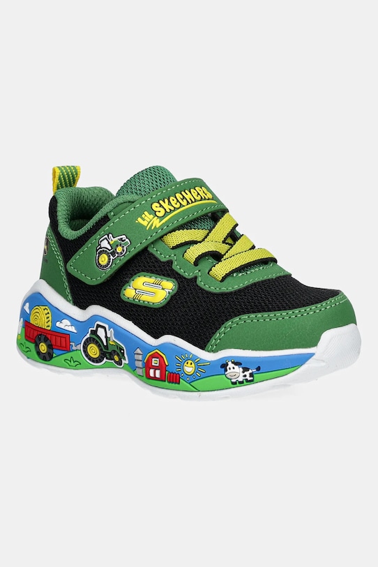 Skechers sneakers pentru copii PLAY SCENE textil verde 407065N