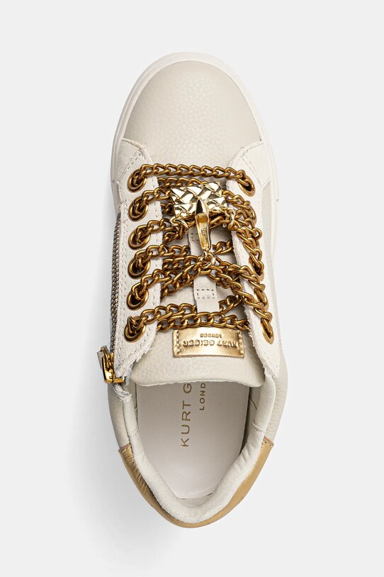 Кожени маратонки Kurt Geiger London Laney Charm 3941215109.WHITE бежов