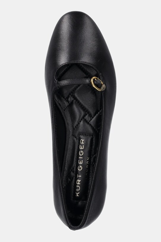 Шкіряні балетки Kurt Geiger London Flexi Ballerina чорний 3942400109.BLACK