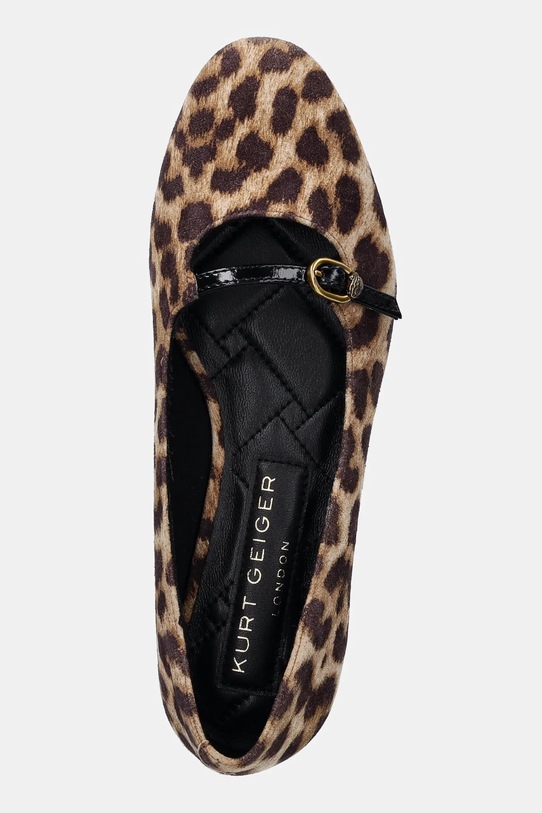 Semišové baleríny Kurt Geiger London Flexi Ballerina hnedá 3942439289.BROWN
