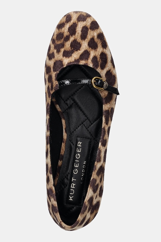 Semišové baleríny Kurt Geiger London Flexi Ballerina hnedá 3942439289.BROWN