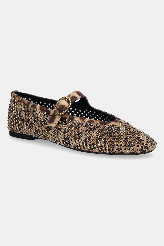 Semišové baleríny Kurt Geiger London Mayfair Ballet Flat béžová 2656339289.BROWN