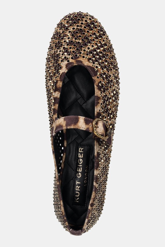 Semišové baleríny Kurt Geiger London Mayfair Ballet Flat béžová 2656339289.BROWN