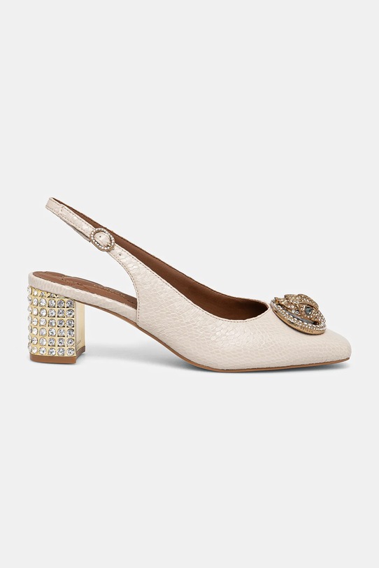 Kožené lodičky Kurt Geiger London Chelsea Block Slingback 3415024189.BLUSH béžová SS25