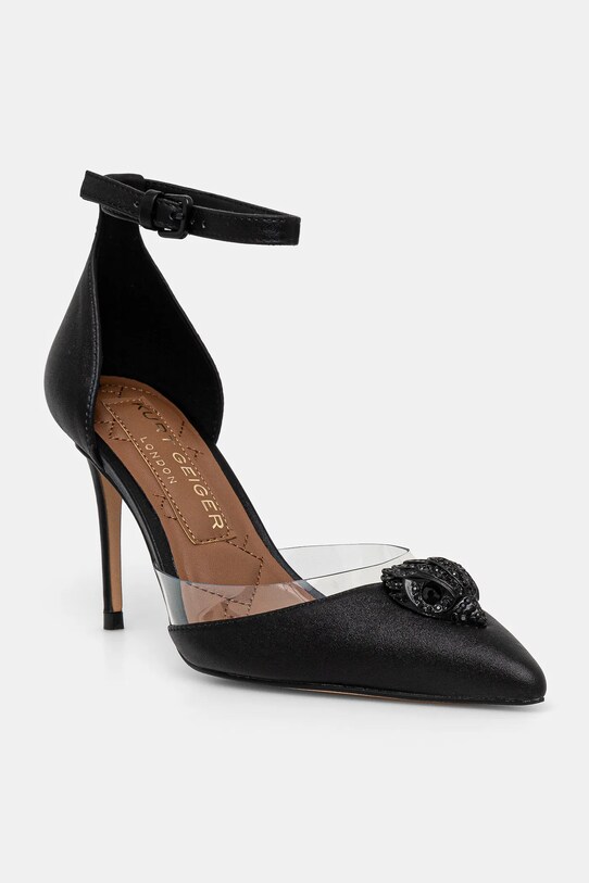 Kurt Geiger London pantofi cu toc Belgravia Vinyl High subțire negru 3955700999.BLACK