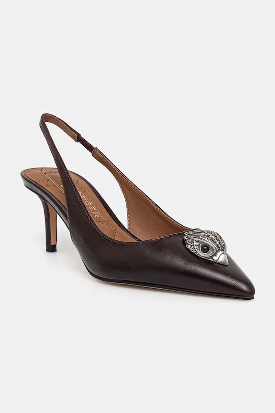 Visoke pete Kurt Geiger London Belgravia Sling Back 5-8 cm rjava 9786930119.BROWN