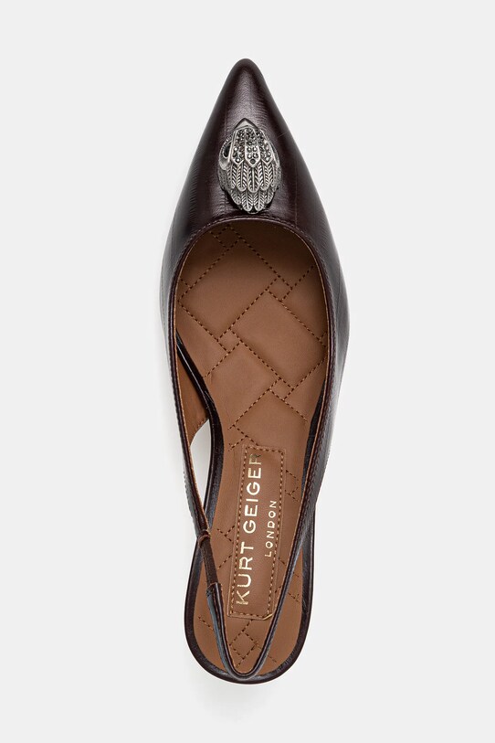 Kurt Geiger London pantofi cu toc Belgravia Sling Back maro 9786930119.BROWN