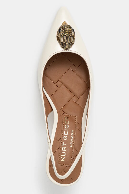 Kurt Geiger London pantofi cu toc Belgravia Sling Back bej 9786941309.BONE