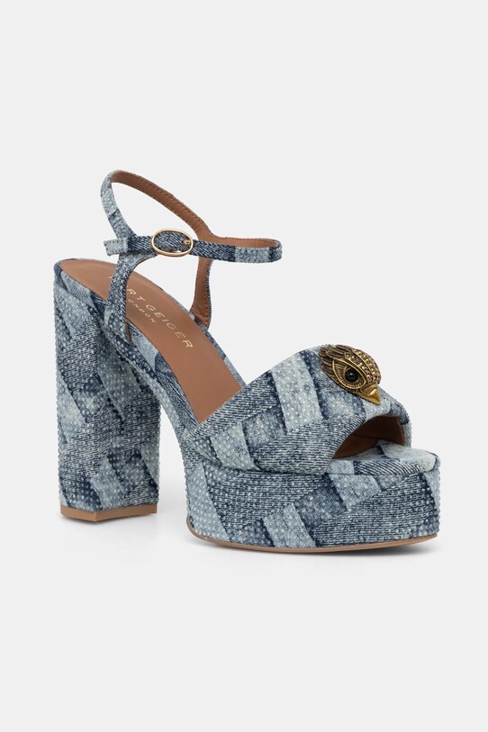 Sandály Kurt Geiger London Kensington Platform Sdl textilní modrá 9798888669.DENIM