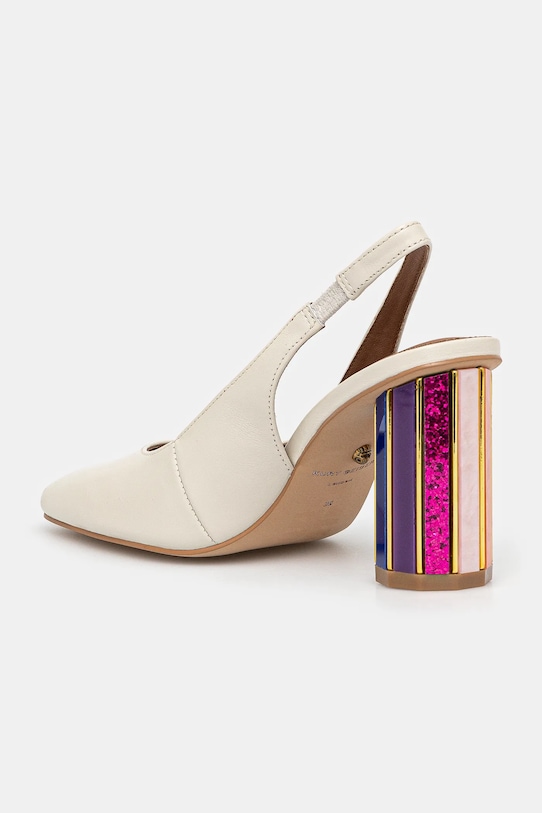 Obuća Salonke Kurt Geiger London Perspex Heel Sling 3968541309.BONE bež