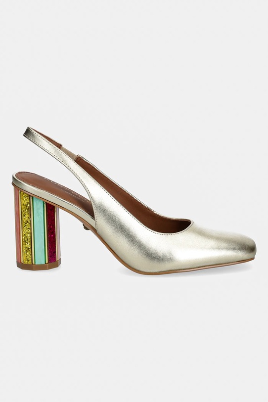 Kožené lodičky Kurt Geiger London Perspex Heel Sling 3968561109.GOLD zlatá SS25