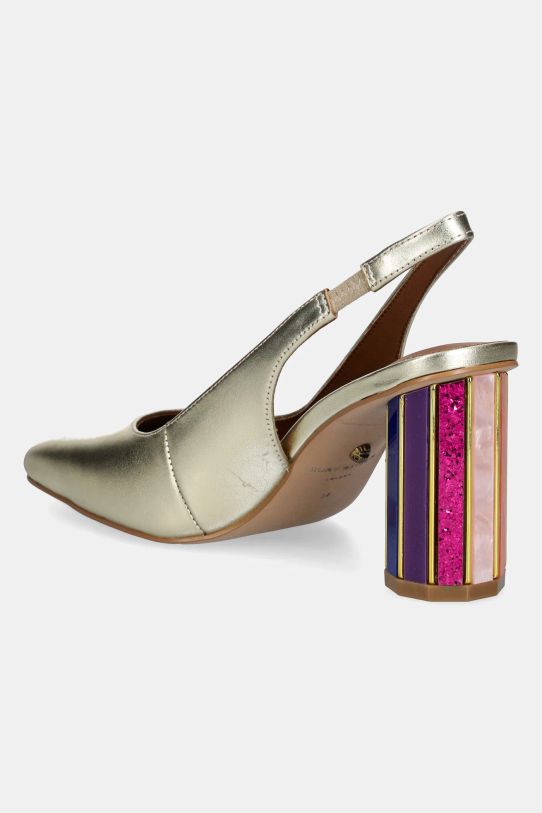 Obuća Kožne salonke Kurt Geiger London Perspex Heel Sling 3968561109.GOLD zlatna