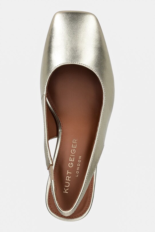 Kožne salonke Kurt Geiger London Perspex Heel Sling zlatna 3968561109.GOLD