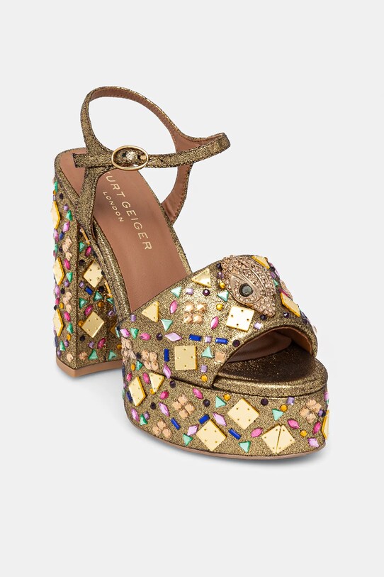 Kurt Geiger London sandale Kensington Platform Sandal gros aur 9798866609.GOLD