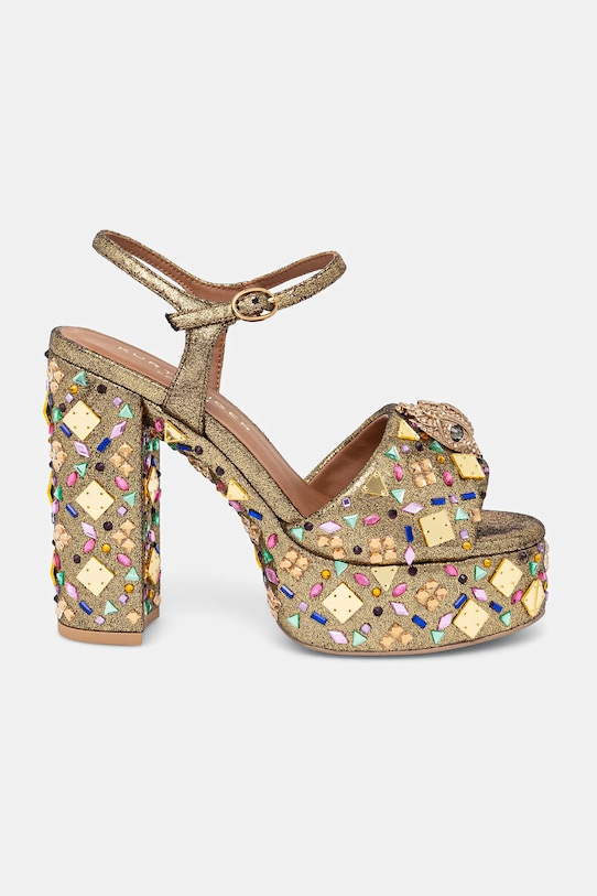 Kurt Geiger London sandały Kensington Platform Sandal 9798866609.GOLD złoty SS25