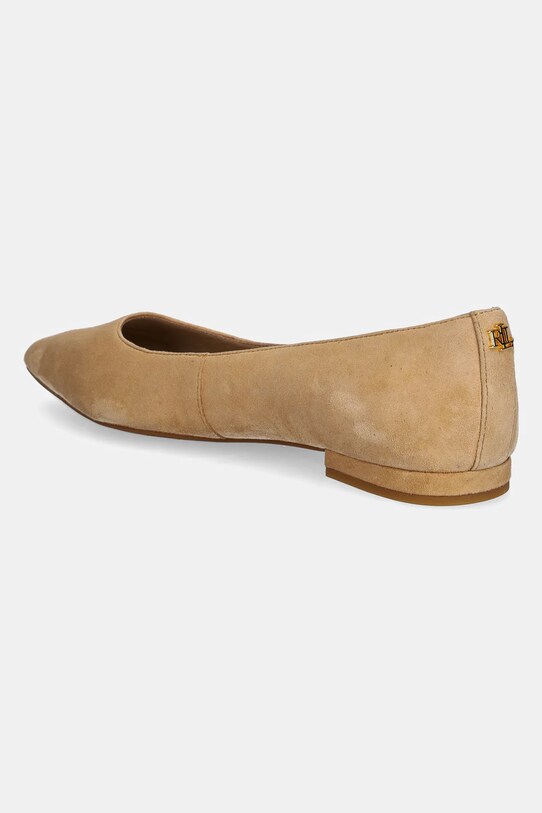 Obuwie Lauren Ralph Lauren baleriny zamszowe Londyn 802871265007.101 beżowy