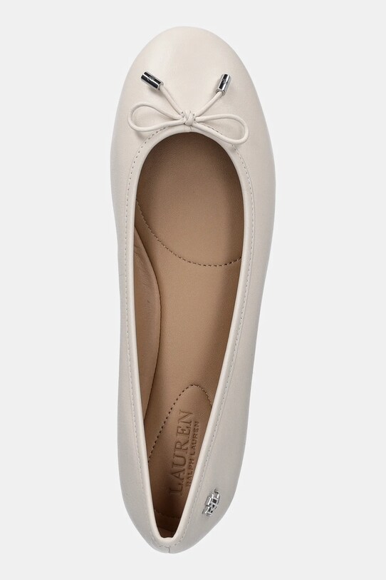 Шкіряні балетки Lauren Ralph Lauren Jayna бежевий 802940728006.100