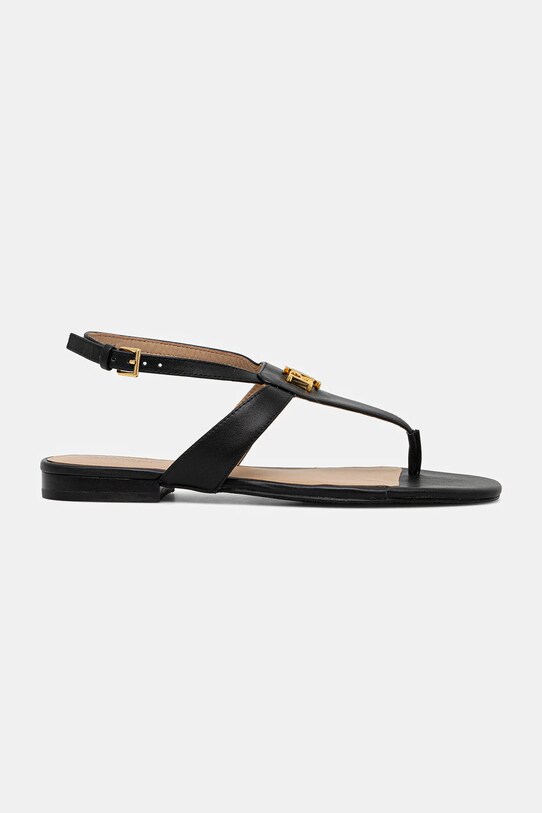 Kožne sandale Lauren Ralph Lauren Everley 802959145001.001 crna SS25
