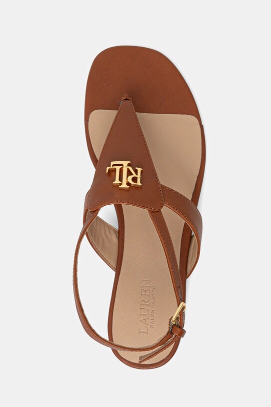 Δερμάτινα σανδάλια Lauren Ralph Lauren Everley καφέ 802959145002.200