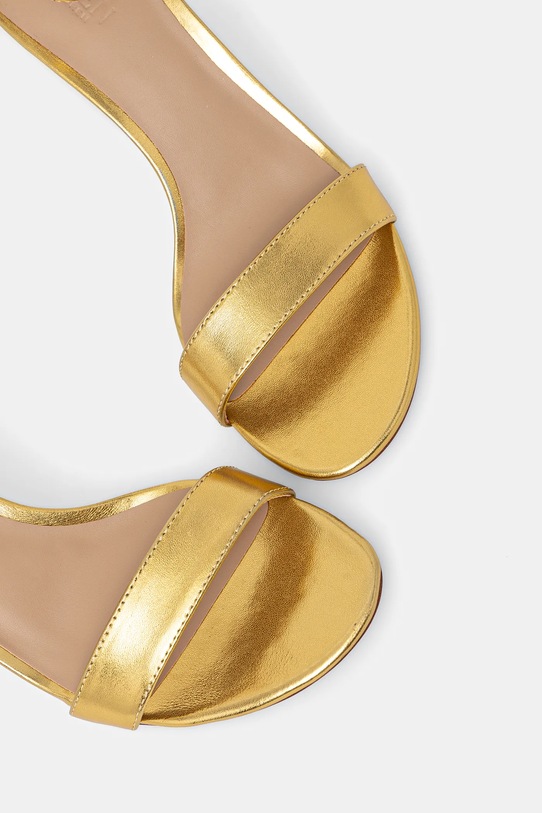 Шкіряні сандалі Lauren Ralph Lauren Allie Mid золотий 802978207001.710