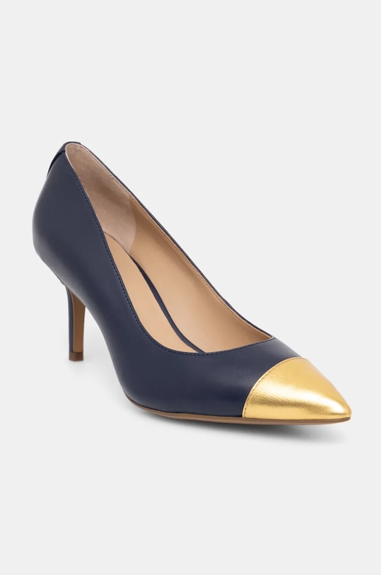 Kožené lodičky Lauren Ralph Lauren Lanette Cap3 přírodní kůže námořnická modř 802978206001.400