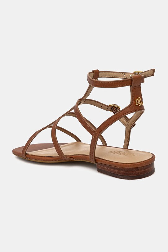 Obuwie Lauren Ralph Lauren sandały skórzane Everley Gldr 802959977003.200 brązowy