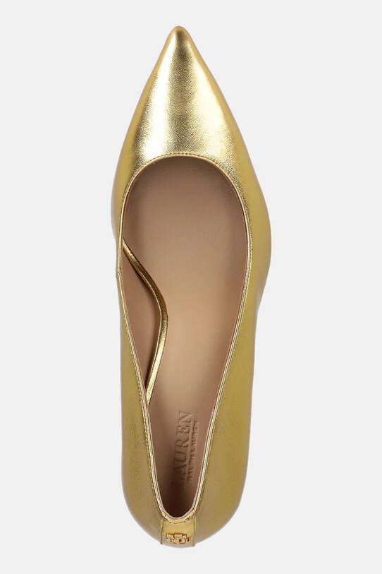 Lauren Ralph Lauren szpilki skórzane Lanette złoty 802978205001.710