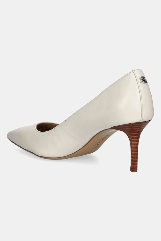 Încălțăminte Lauren Ralph Lauren stilettos de piele Lanette 802940576005.100 alb