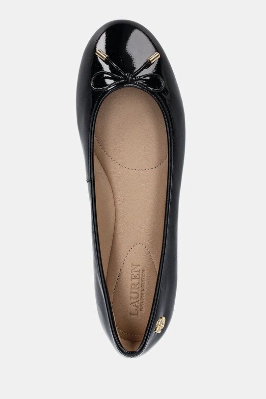 Шкіряні балетки Lauren Ralph Lauren Jayna чорний 802956765001.001