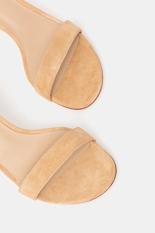 Lauren Ralph Lauren sandali in camoscio Allie Mid beige 802959175004.101