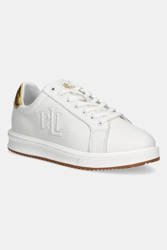 Lauren Ralph Lauren sneakersy skórzane Ainsley płaska biały 802978213001.100