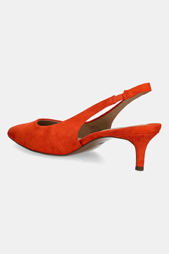 Încălțăminte Lauren Ralph Lauren pantofi cu toc din piele întoarsă Lolah II 802959263003.800 portocaliu