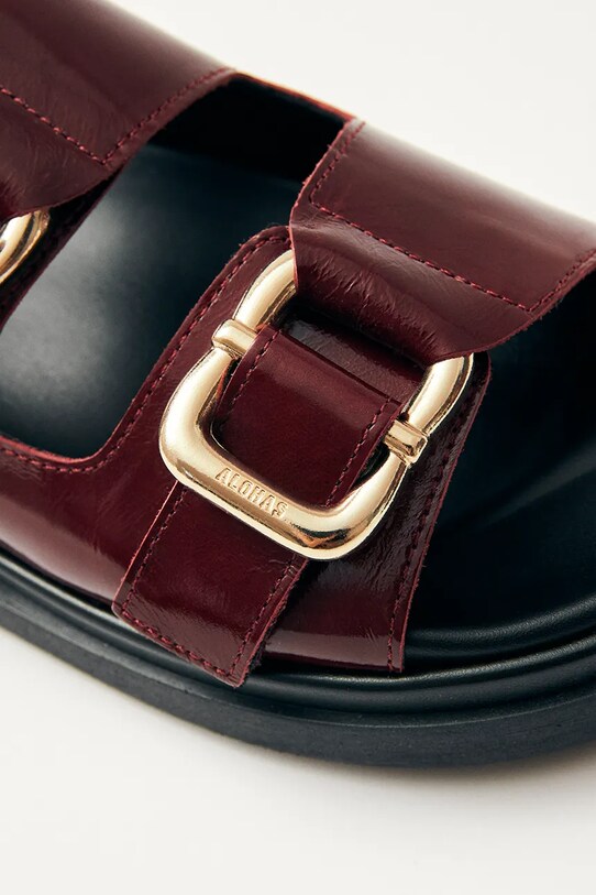 Încălțăminte Alohas sandale de piele Harper S100731.01 burgundia